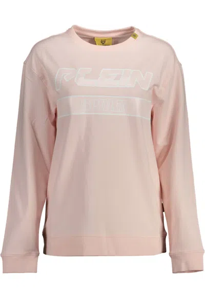 Plein Sport Pink Cotton Sweater In Pink