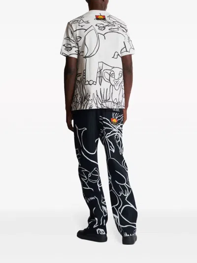 Shop Balmain T Shirt With Graphic Print For Disney