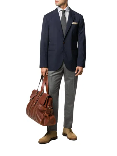 Brunello Cucinelli Wool Tailored Trousers With Multiple Pockets In Gray