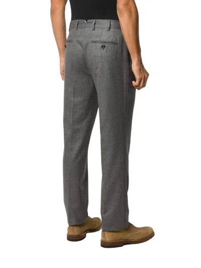 Brunello Cucinelli Wool Tailored Trousers With Multiple Pockets In Gray