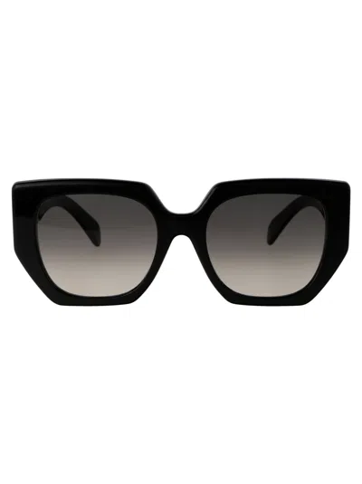 Celine Triomphe Logo Acetate Butterfly Sunglasses