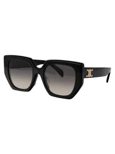 Celine Triomphe Logo Acetate Butterfly Sunglasses