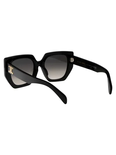 Celine Triomphe Logo Acetate Butterfly Sunglasses