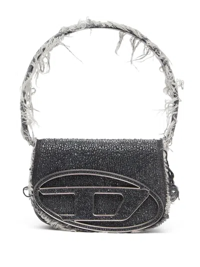 Shop Diesel 1 Dr Mini Shoulder Bag With Rhinestones