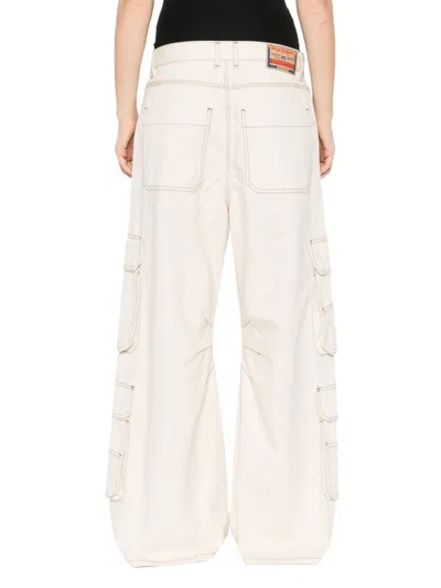 Diesel Cargo Trousers With Back Pockets And Belt Loops