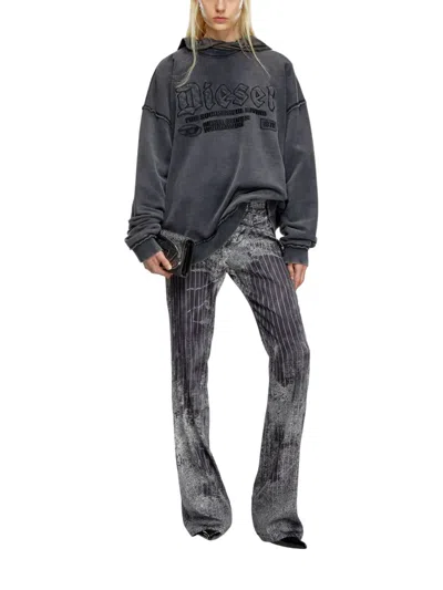 Shop Diesel Retty Straight Pinstriped Jeans