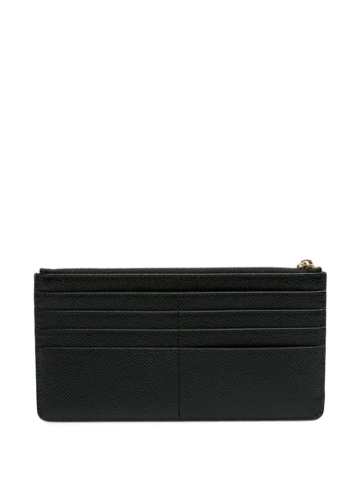 Dolce & Gabbana Dolce&gabbana Black Dauphine Leather Zipped Card Holder