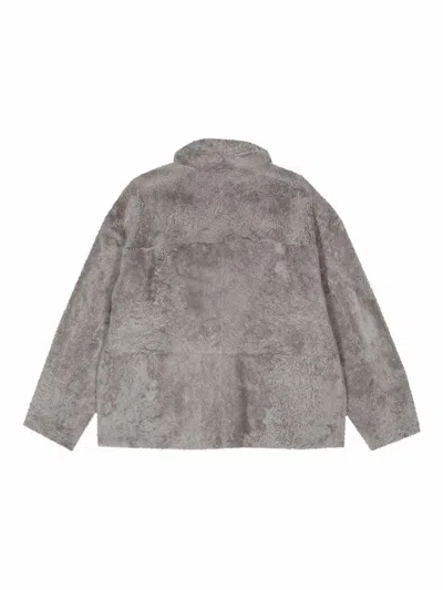 Desa 1972 Shearling Jacket In Grey