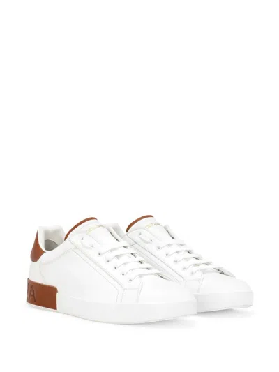 Shop Dolce & Gabbana Portofino Leather Sneaker