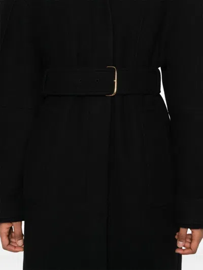 Jacquemus Le Manteau Bari Wool Belt Coat In Black