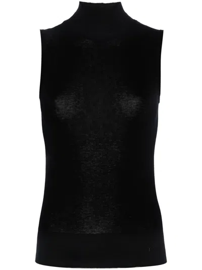 Lemaire Ribbed Polo Neck Tank Top