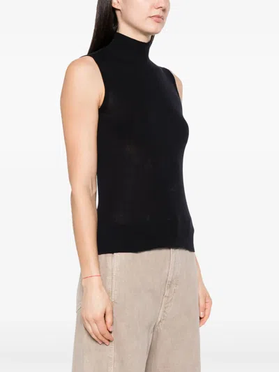 Lemaire Ribbed Polo Neck Tank Top