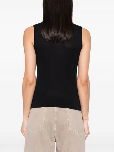 Lemaire Ribbed Polo Neck Tank Top