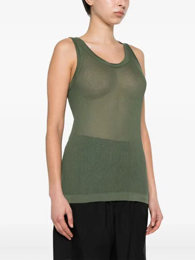 Lemaire Ribbed Silk Jersey Tank Top