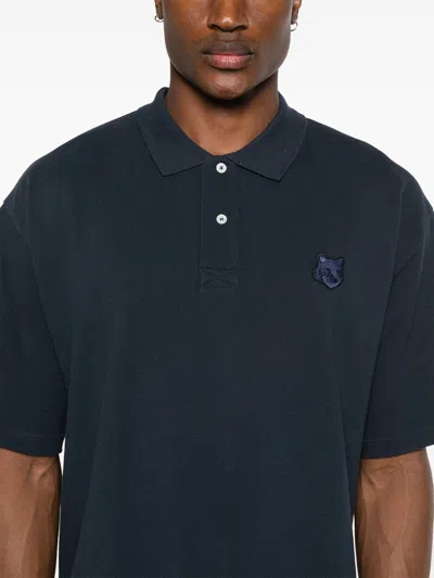 Shop Maison Kitsuné Maison Kitsune` Polo Shirt With Fox Patch