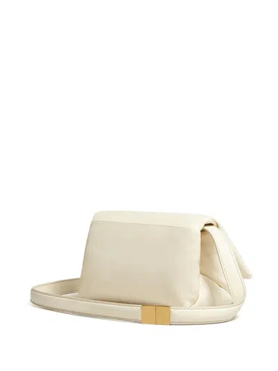 Marni Small Prisma Leather Shoulder Bag In Neutral