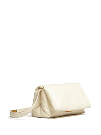 Marni Small Prisma Leather Shoulder Bag In Neutral