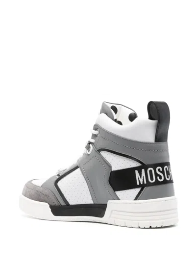 Shop Moschino High Sneakers With Inserts