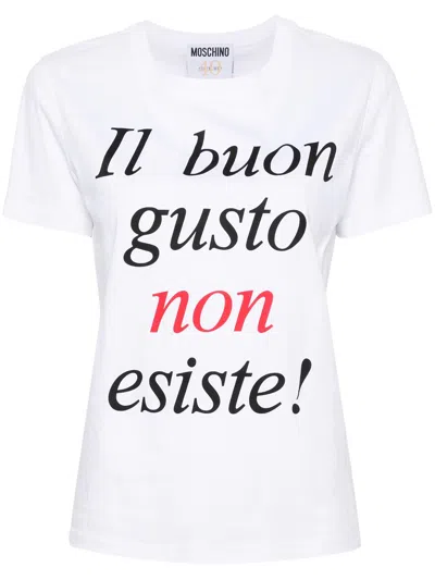 Shop Moschino T Shirt With Print