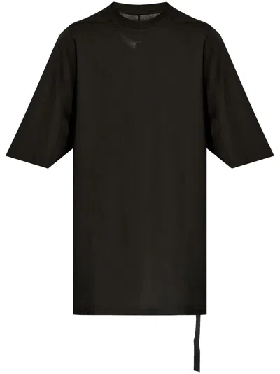 Rick Owens Drkshdw 'jumbo' Black Crewneck T-shirt With Oversized Band In Cotton Man