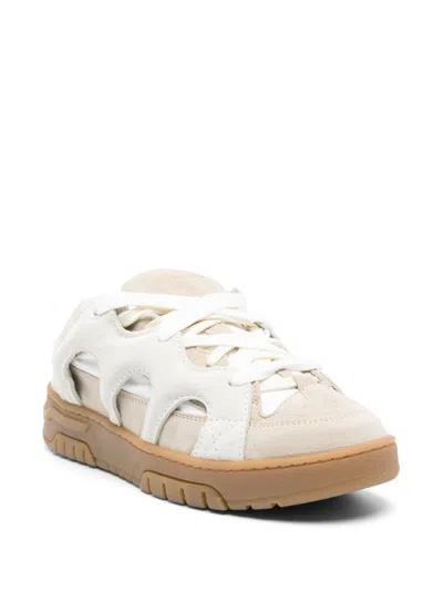 Santha Curb Panelled Leather Sneakers