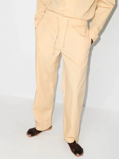 Tekla Beige Organic Cotton Pyjama Pants