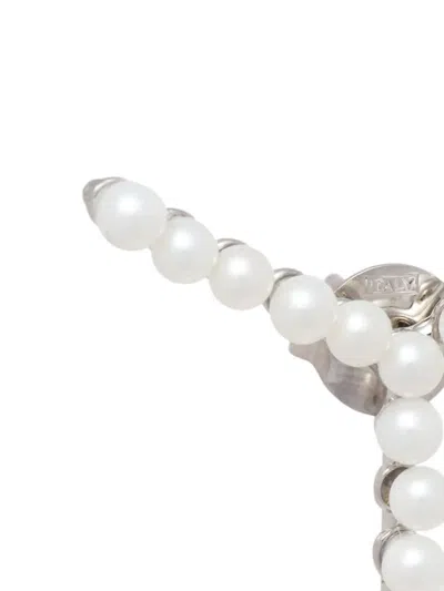 Y/project Mini Y Earrings Decorated With Fake Pearls