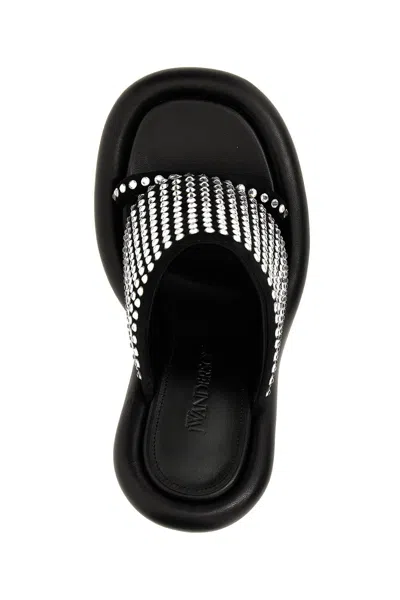 Shop Jw Anderson J.w.anderson Women 'bumber Crystal' Mules In Black