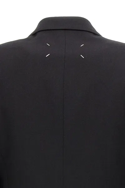 Maison Margiela Double-breasted Blazer Blazer And Suits Black In Black