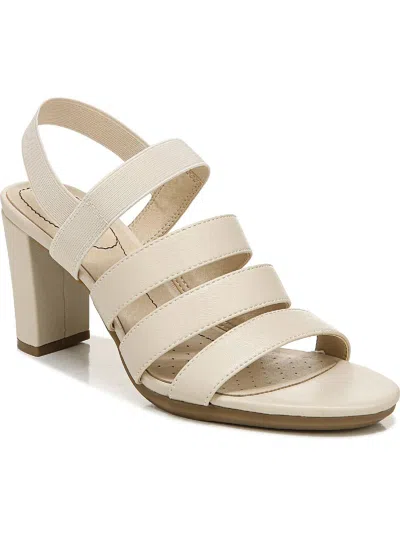 LIFESTRIDE ARTIST WOMENS FAUX LEATHER ANKLE STRAP HEELS 