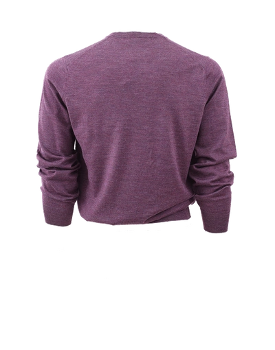 Shop Brunello Cucinelli V-neck Fine Gauge Sweater In Maroon