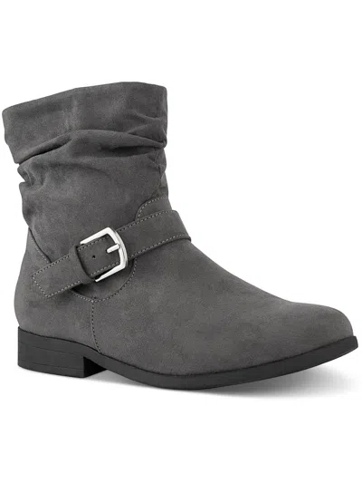 Karen Scott Clarett Womens Side Zipper Ankle Boots In Grey