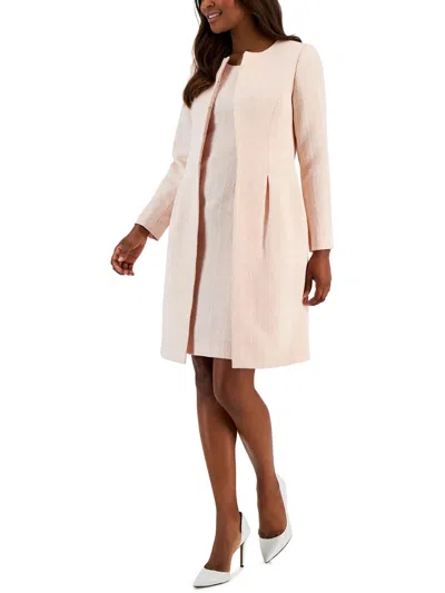 Le Suit Women's Jacquard Long Jacket & Sheath Dress, Regular And Petite Sizes In Multi