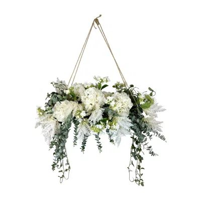 CREATIVE DISPLAYS HYDRANGEA AND EUCALYPTUS CHANDELIER 