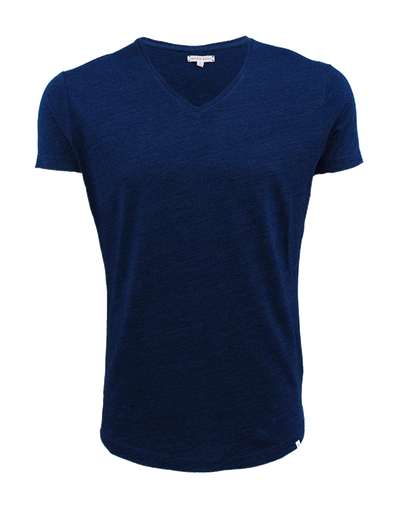 Shop Orlebar Brown Ob-v Navy Tailored Fit V-neck T-shirt