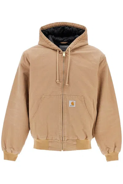 Carhartt Og Active Jacket Hamilton Brown In Beige