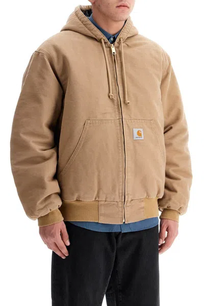 Carhartt Og Active Jacket Hamilton Brown In Beige