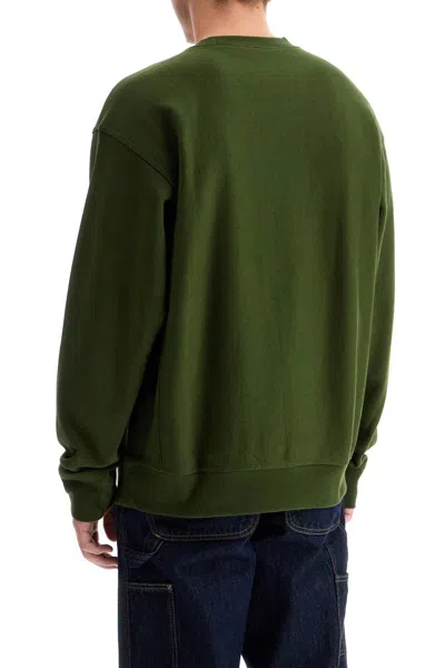Carhartt American Script Crewneck Sweatshirt In Green