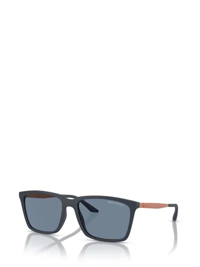 Shop Armani Exchange Sunglasses In Matte Blue