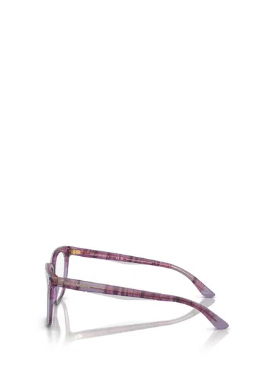 Shop Emporio Armani Eyeglasses In Shiny Violet / Top Smoke