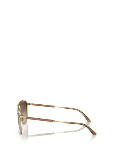 Shop Giorgio Armani Sunglasses In Matte Pale Gold