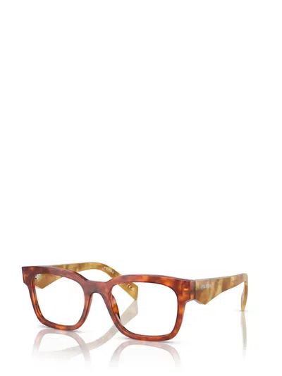 Shop Prada Eyewear Eyeglasses In Havana Cognac