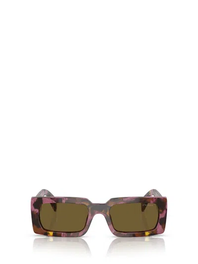 Prada Rectangular-frame Sunglasses Sunglasses In Mahogany