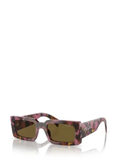 Prada Rectangular-frame Sunglasses Sunglasses In Mahogany