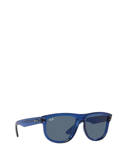 Shop Ray Ban Ray-ban Sunglasses In Transparent Navy Blue