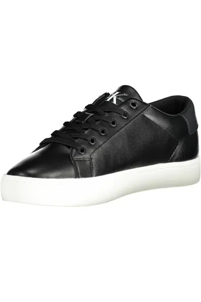 Calvin Klein Sleek Black Sports Sneakers With Eco-friendly Touch In Black