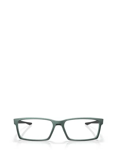 Shop Oakley Eyeglasses In Matte Dark Silver / Blue Colorshift