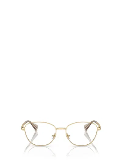 Shop Ralph Lauren Eyeglasses In Shiny Pale Gold