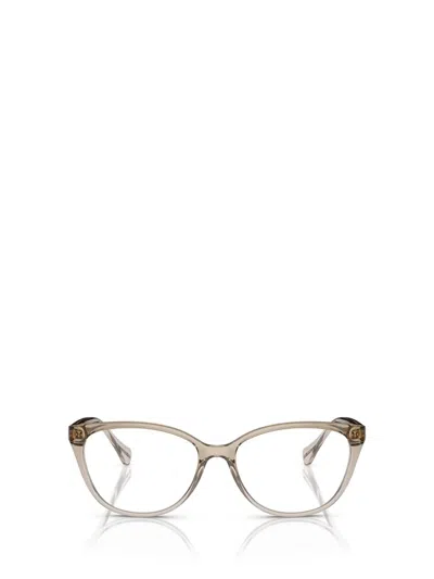 Shop Ralph Lauren Eyeglasses In Shiny Trasparent Brown