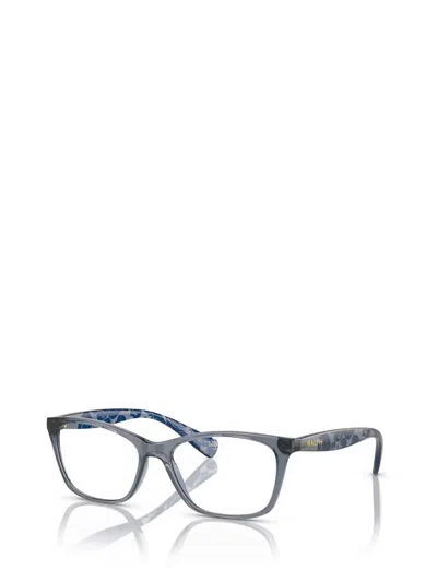 Shop Ralph Lauren Eyeglasses In Shiny Trasparent Blue